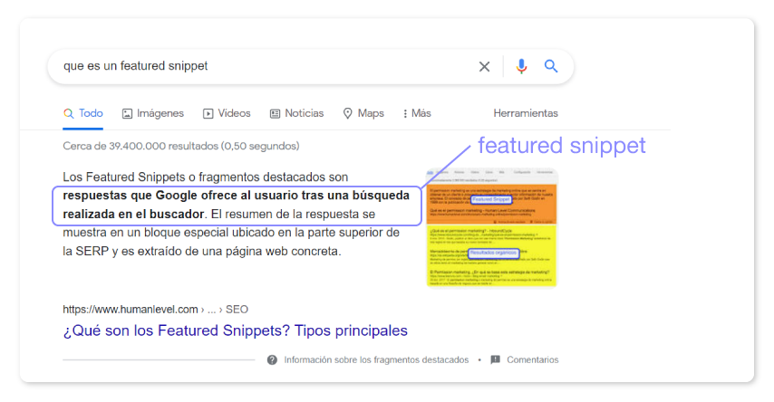  featured snippet